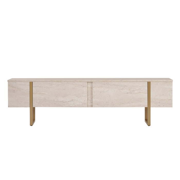 Nordure Onera Mueble para TV Travertino y Oro